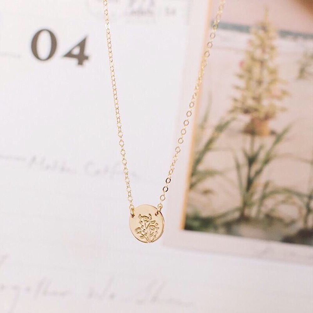“You Grow, Girl” Floral Dainty Minimalist Necklace - Picture 7 of 11